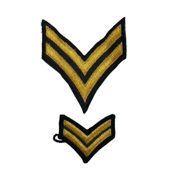 Military Patch Lot Uniform US Army Corporal E-4 Rank Patch Set Of 6 Sew On - Picture 2 of 4